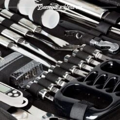 Mountain Jack® 40-Delige Luxe BBQ Grill Accessoires Set In Roestvrij Staal – Barbecue Gereedschap – Tangenset, Vlees Thermometer, Vleestang, Borstel, Spiezen, Vleesmes, Vleesvork 7 Mountain Jack® 40-Delige Luxe BBQ Grill Accessoires Set In Roestvrij Staal – Barbecue Gereedschap – Tangenset, Vlees Thermometer, Vleestang, Borstel, Spiezen, Vleesmes, Vleesvork -Barbecue Series Winkel 1200x1199 2