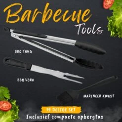 BBQ Gereedschapset - Opbergtas - BBQ Accessoires - BBQ Tang - BBQ Set - BBQ Borstel - BBQ Gereedschap - Roestvrij Staal -Barbecue Series Winkel 1200x1200 111