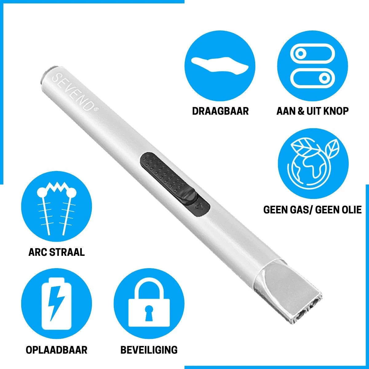 Aansteker Elektrisch - Plasma Aansteker - Aansteker voor kaarsen - Oplaadbaar met USB kabel - Windproof - SEVEND® Aansteker Elektrisch - Plasma Aansteker - Aansteker Voor Kaarsen - Oplaadbaar Met USB Kabel - Windproof - SEVEND® -Barbecue Series Winkel 1200x1200 158