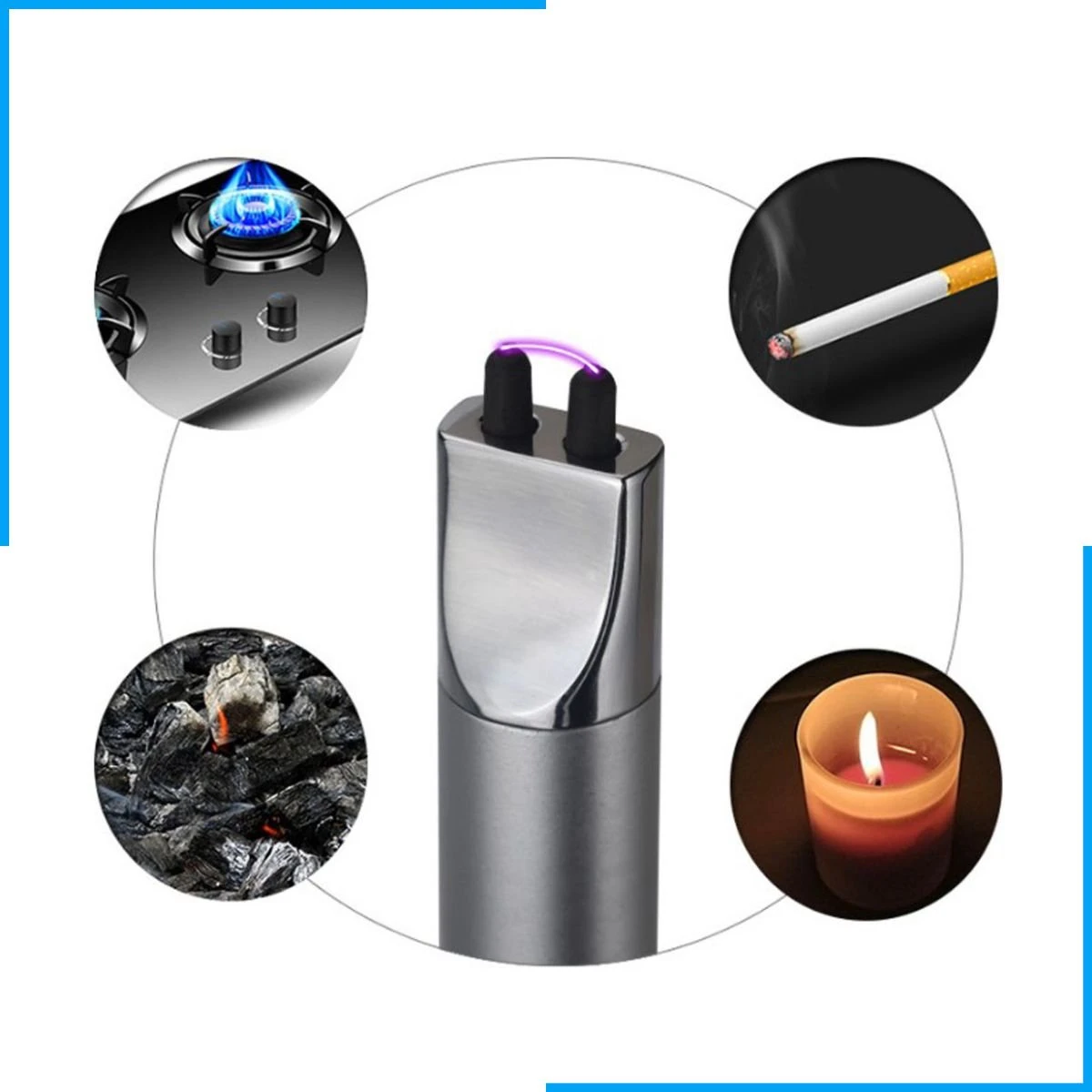 Aansteker Elektrisch - Plasma Aansteker - Aansteker voor kaarsen - Oplaadbaar met USB kabel - Windproof - SEVEND® Aansteker Elektrisch - Plasma Aansteker - Aansteker Voor Kaarsen - Oplaadbaar Met USB Kabel - Windproof - SEVEND® -Barbecue Series Winkel 1200x1200 162