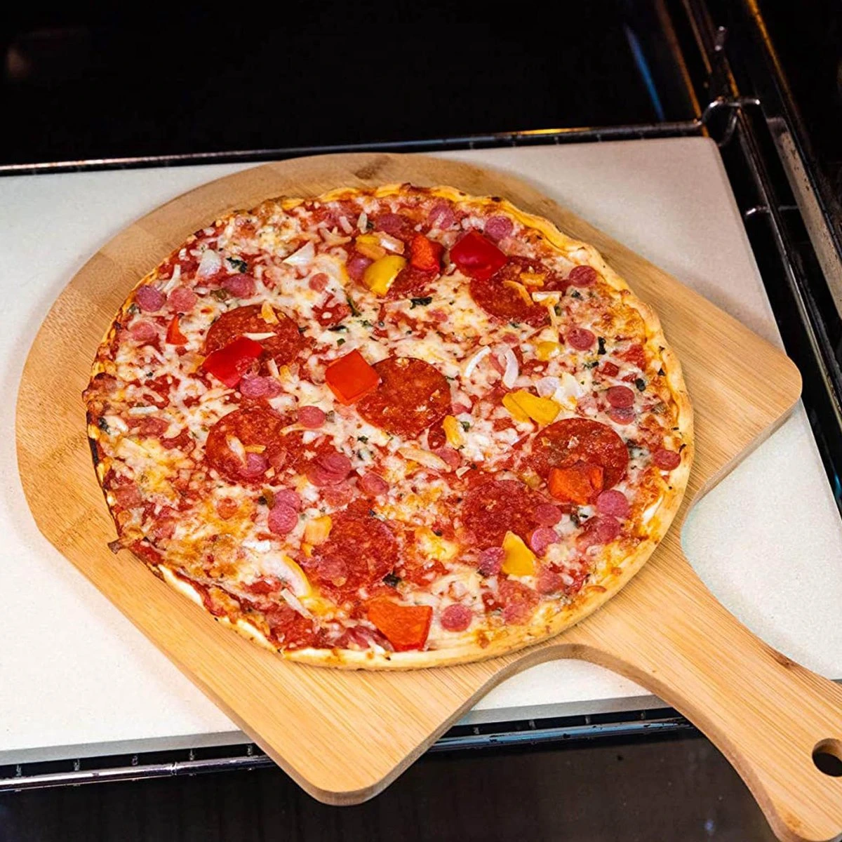 Buxibo 2in1 Pizzasteen - Voor BBQ & Oven - Inclusief Serveer Plank - Pizzabord/Pizzaplank - 30.5 x 38.1 x 1.4 cm Buxibo 2in1 Pizzasteen - Voor BBQ & Oven - Inclusief Serveer Plank - Pizzabord/Pizzaplank - 30.5 X 38.1 X 1.4 Cm -Barbecue Series Winkel 1200x1200 19