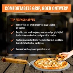 Inpro Pizzaschep RVS - Rond - Voor BBQ En Oven - Pizzaspatel - Taartschep - Houten Handvat - BBQ Gereedschap - Keukengerei - 30 Cm Diameter - Spatel -Barbecue Series Winkel 1200x1200 225