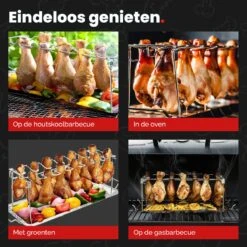 GrillX Kippenvleugelhouder - Kiphouder Voor BBQ & Oven - RVS - BBQ Accesoires 2 GrillX Kippenvleugelhouder - Kiphouder Voor BBQ & Oven - RVS - BBQ Accesoires -Barbecue Series Winkel 1200x1200 235