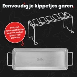 GrillX Kippenvleugelhouder - Kiphouder Voor BBQ & Oven - RVS - BBQ Accesoires 3 GrillX Kippenvleugelhouder - Kiphouder Voor BBQ & Oven - RVS - BBQ Accesoires -Barbecue Series Winkel 1200x1200 236