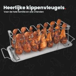 GrillX Kippenvleugelhouder - Kiphouder Voor BBQ & Oven - RVS - BBQ Accesoires 4 GrillX Kippenvleugelhouder - Kiphouder Voor BBQ & Oven - RVS - BBQ Accesoires -Barbecue Series Winkel 1200x1200 237