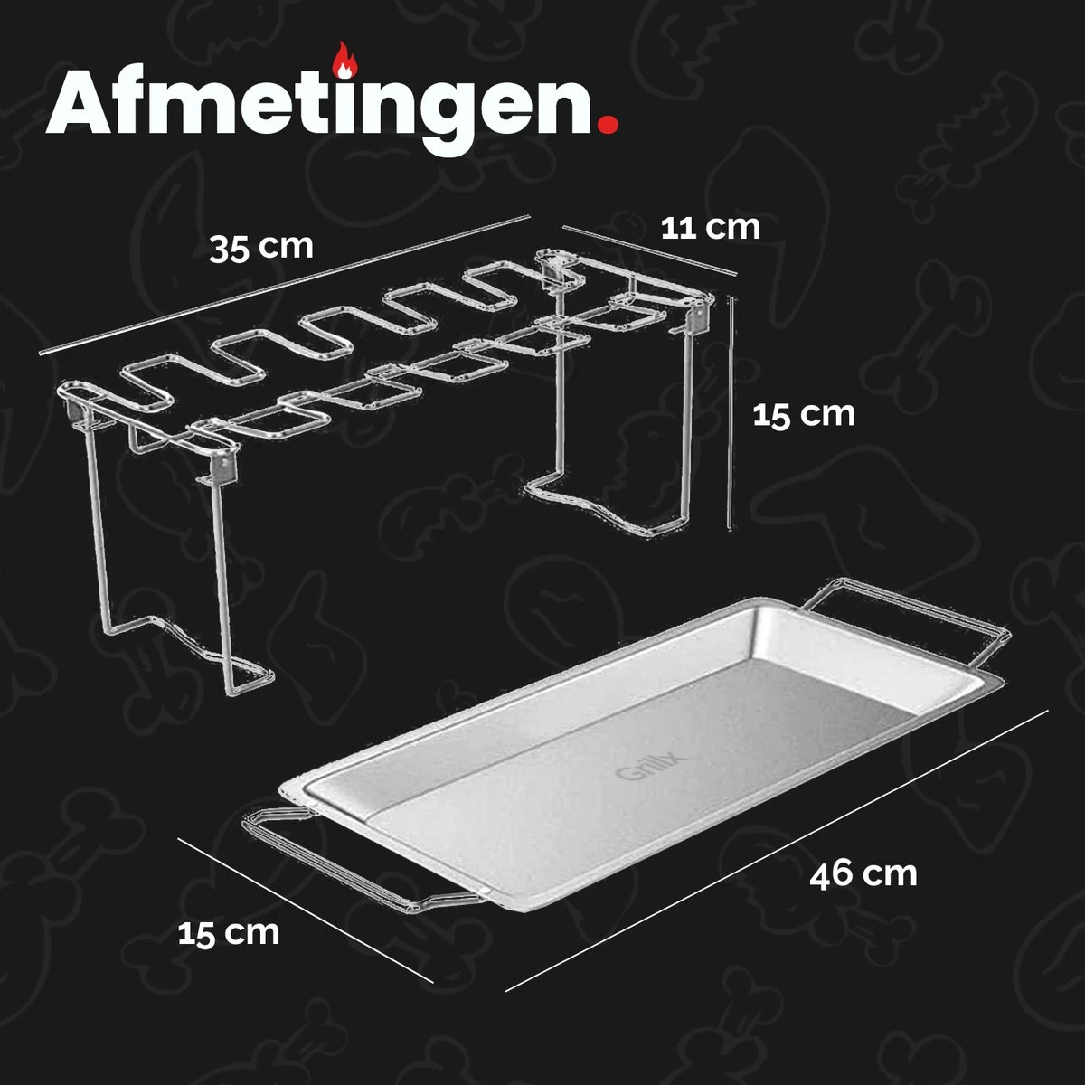 GrillX Kippenvleugelhouder - Kiphouder voor BBQ & Oven - RVS - BBQ Accesoires GrillX Kippenvleugelhouder - Kiphouder Voor BBQ & Oven - RVS - BBQ Accesoires -Barbecue Series Winkel 1200x1200 238
