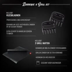 Mountain Jack® 40-Delige Luxe BBQ Grill Accessoires Set In Roestvrij Staal – Barbecue Gereedschap – Tangenset, Vlees Thermometer, Vleestang, Borstel, Spiezen, Vleesmes, Vleesvork 6 Mountain Jack® 40-Delige Luxe BBQ Grill Accessoires Set In Roestvrij Staal – Barbecue Gereedschap – Tangenset, Vlees Thermometer, Vleestang, Borstel, Spiezen, Vleesmes, Vleesvork -Barbecue Series Winkel 1200x1200 269