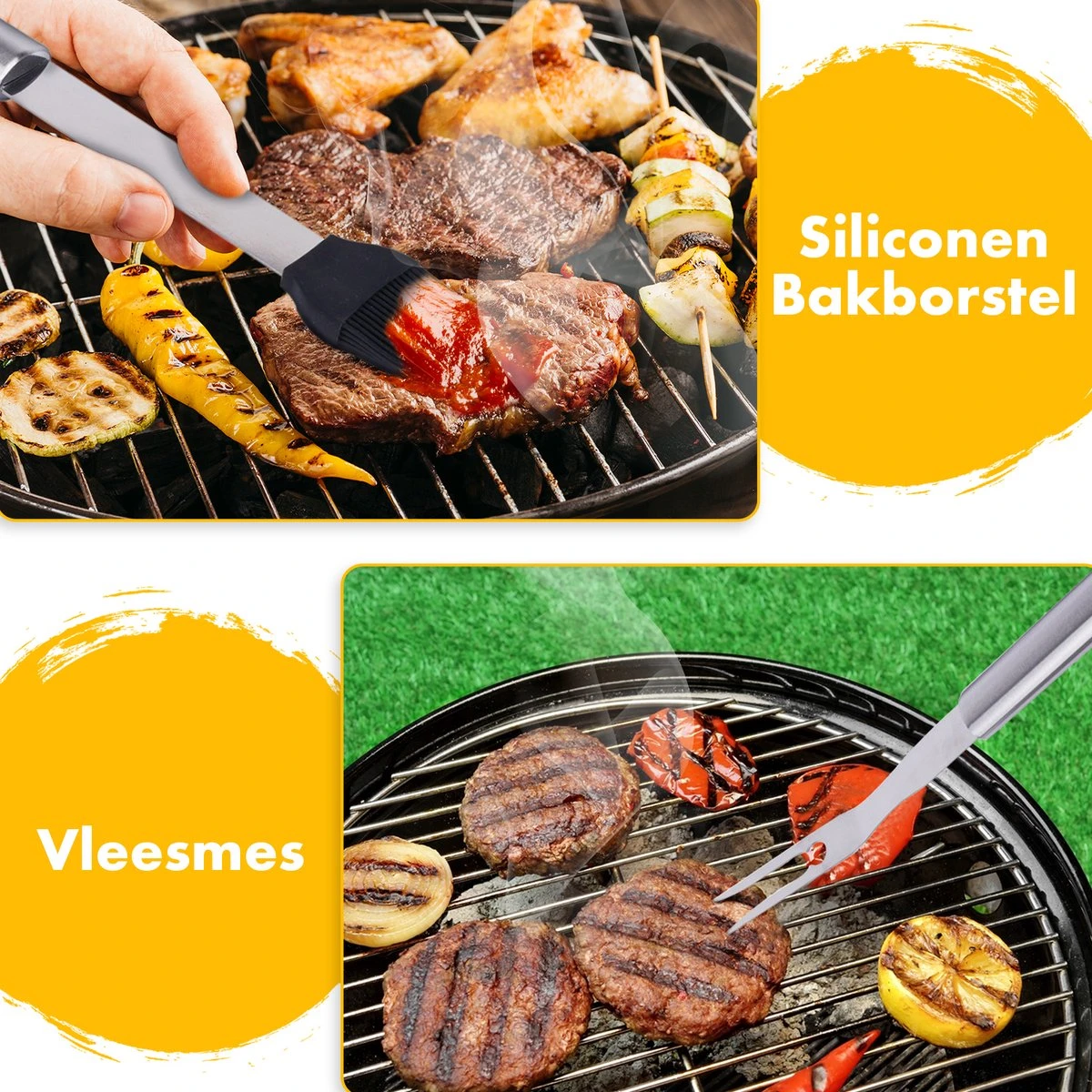 BBQ Accesoires Set Gereedschap Tang Borstel Barbecue Kookgerei - 10 delig BBQ Accesoires Set Gereedschap Tang Borstel Barbecue Kookgerei - 10 Delig -Barbecue Series Winkel 1200x1200 288
