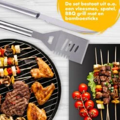 BBQ Accesoires Set Gereedschap Tang Borstel Barbecue Kookgerei - 10 Delig 7 BBQ Accesoires Set Gereedschap Tang Borstel Barbecue Kookgerei - 10 Delig -Barbecue Series Winkel 1200x1200 290
