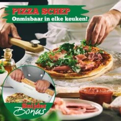 Ecowize Pizzaschep Voor BBQ En Oven - Aluminium Pizzaspatel Vierkant 30cm Met Inklapbaar Handvat - Met Extra Professionele Pizzasnijder -Barbecue Series Winkel 1200x1200 296