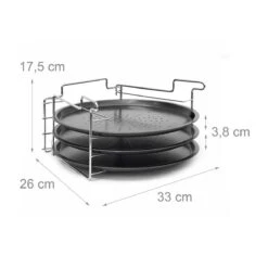 Relaxdays 3 Pizaplaten Met Pizzarek, Pizza Bakplaat Rond 33 Cm, Pizzaplaat 3stuk -Barbecue Series Winkel 1200x1200 307