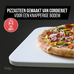 Gadgy Pizzasteen Met Pizzaschep – Cordieriet Voor Knapperige Pizzabodem – Pizzasteen Voor BBQ, Oven Of Kamado - Pizzaspatel - Pizza Set -Barbecue Series Winkel 1200x1200 377