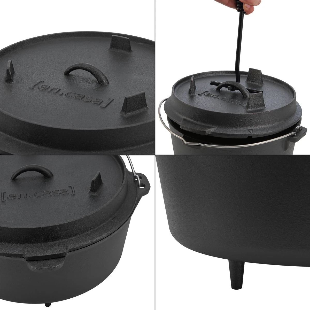 Dutch Oven Enkhuizen met deksel gietijzer zwart 4,2 L Dutch Oven Enkhuizen Met Deksel Gietijzer Zwart 4,2 L -Barbecue Series Winkel 1200x1200 437
