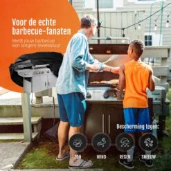 GrillX Barbecue Hoes - 145 X 61 X 117cm - BBQ Hoes Waterdicht - Beschermhoes Inclusief Trekkoord - BBQ Accesoires 2 GrillX Barbecue Hoes - 145 X 61 X 117cm - BBQ Hoes Waterdicht - Beschermhoes Inclusief Trekkoord - BBQ Accesoires -Barbecue Series Winkel 1200x1200 450