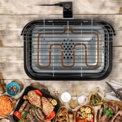 Princess 112252 Hybride Barbecue – Elektrische BBQ - Tafelmodel - 2000W - 44x 29cm - Gebruik Elektrisch Of Met Kolen -Barbecue Series Winkel 1200x1200 539