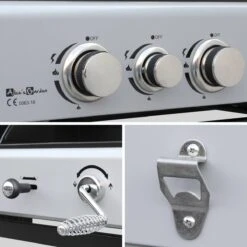 Alice's Garden Houtskool Barbecue - Grilloppervlak (LxB) 41 X 44 Cm - Gas En Houtskool - 3 Branders - Marsac Zwart -Barbecue Series Winkel 1200x1200 541