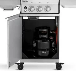 Burnhard Gas BBQ FRED JR. Deluxe - 2 Branders - Incl. Keramische Infraroodbrander & Afdekhoes - Deluxe -Barbecue Series Winkel 1200x1200 545