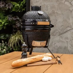 BluMill Kamado BBQ Egg - Kamado 13 Inch - Incl. Vlees Thermometer - Houtskoolbarbecues - Zwart - Ø 27cm -Barbecue Series Winkel 1200x1200 568