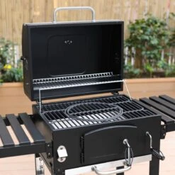 Alice's Garden Houtskool BBQ Bernard - Smoker - Verstelbare Houtskoolbak - Zwart -Barbecue Series Winkel 1200x1200 670