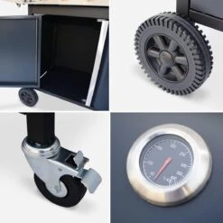 Alice's Garden Gas BBQ Bazin 4 - 5 Branders - Antraciet - Grilloppervlak 64,6x39,3cm -Barbecue Series Winkel 1200x1200 675