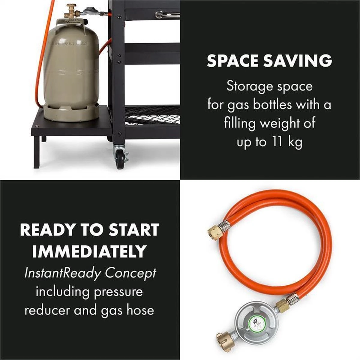 Klarstein Kingsville Double barbecue - Houtskool- en gasbarbecue - Smoker BBQ - Inclusief deksels en thermometer - Met 2 roosters - Zwart Klarstein Kingsville Double Barbecue - Houtskool- En Gasbarbecue - Smoker BBQ - Inclusief Deksels En Thermometer - Met 2 Roosters - Zwart -Barbecue Series Winkel 1200x1200 722