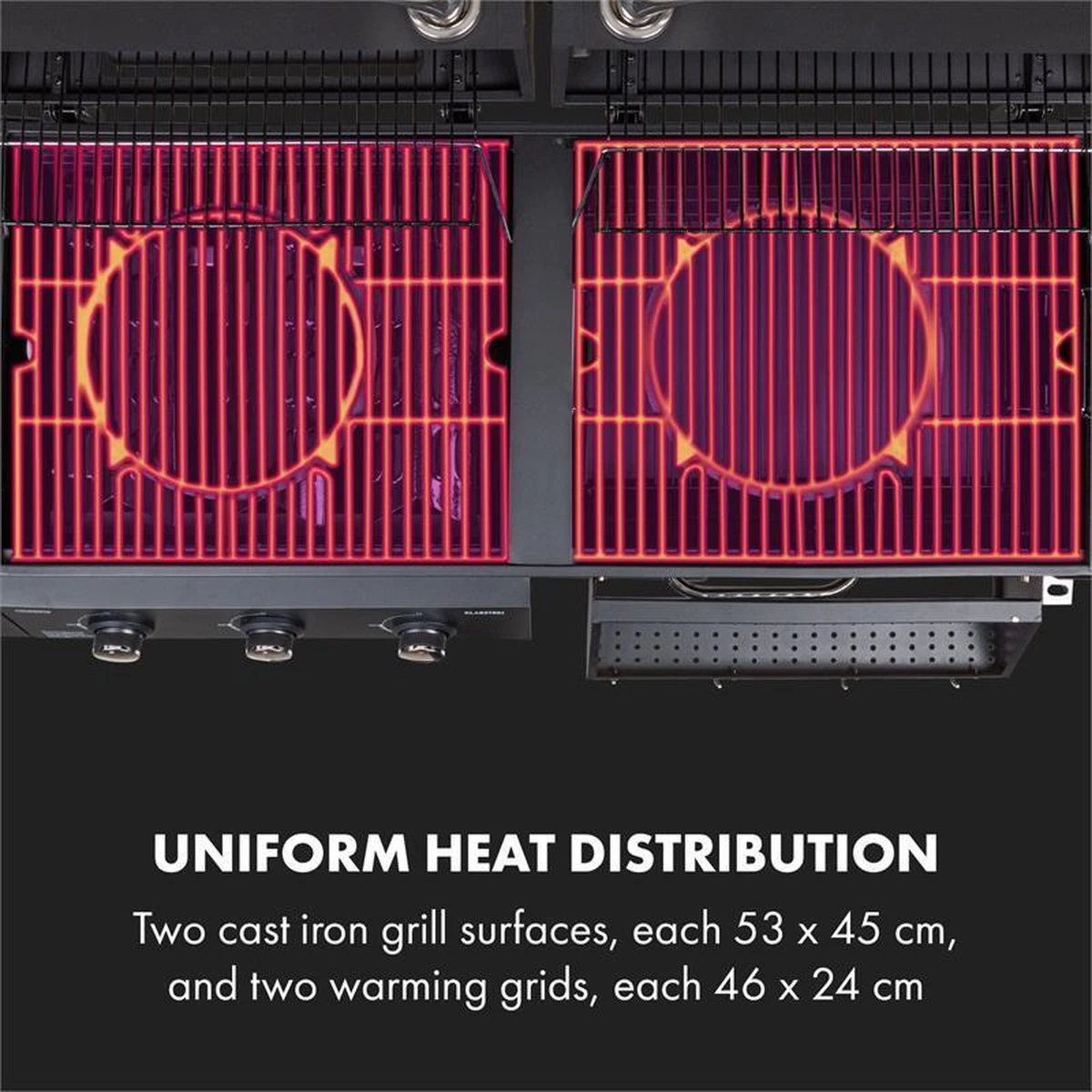 Klarstein Kingsville Double barbecue - Houtskool- en gasbarbecue - Smoker BBQ - Inclusief deksels en thermometer - Met 2 roosters - Zwart Klarstein Kingsville Double Barbecue - Houtskool- En Gasbarbecue - Smoker BBQ - Inclusief Deksels En Thermometer - Met 2 Roosters - Zwart -Barbecue Series Winkel 1200x1200 726