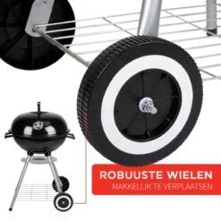 BBQ Collection Houtskoolbarbecue - Kogelbarbecue 45 X 60 Centimeter - Ronde Barbecue - Barbecue Op Wielen - Zwart - Metaal -Barbecue Series Winkel 1200x1200 761
