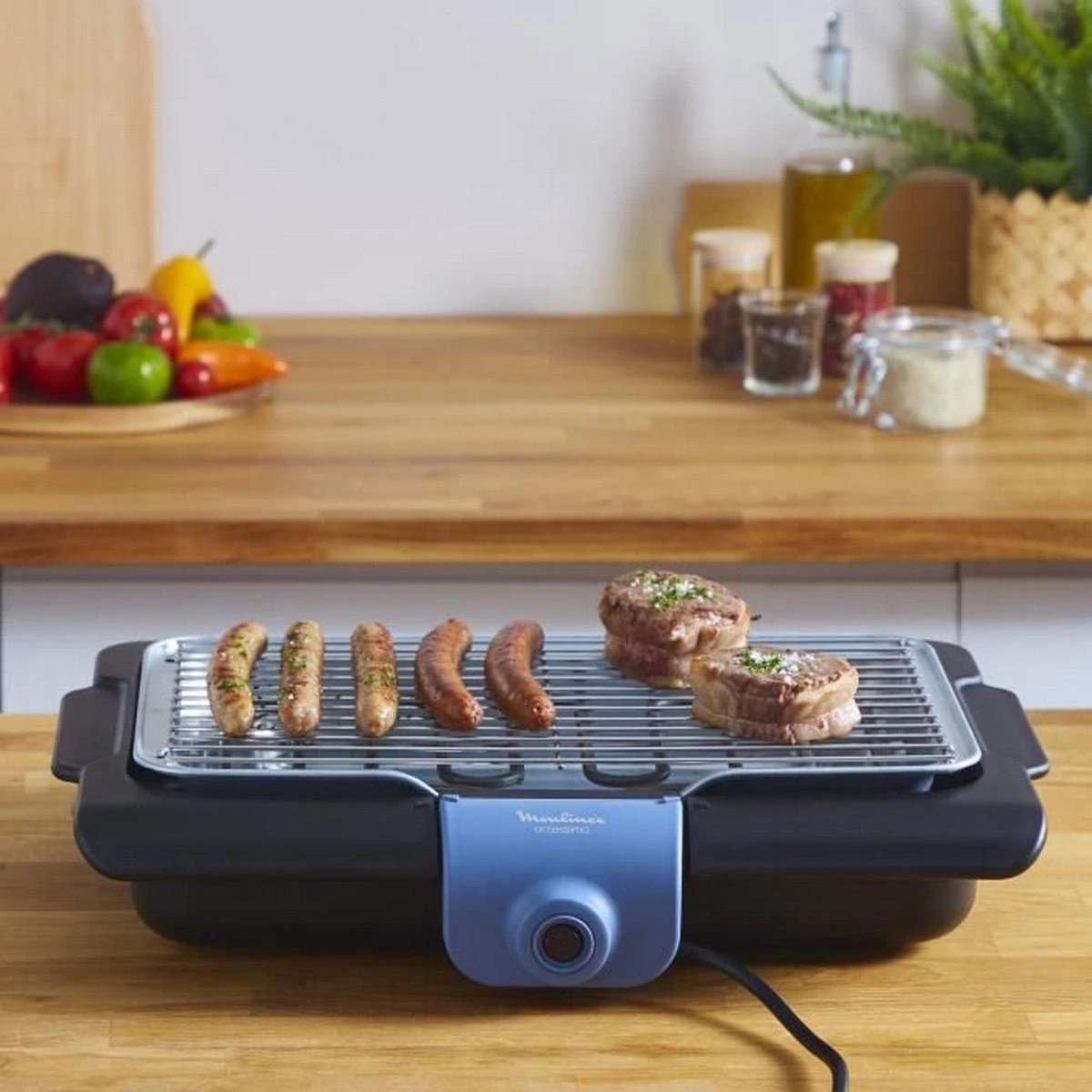 Moulinex BG134812 Barbecue Tafelblad Electrisch 2100W Zwart, Blauw, Zilver barbecue Moulinex BG134812 Barbecue Tafelblad Electrisch 2100W Zwart, Blauw, Zilver Barbecue -Barbecue Series Winkel 1200x1200 789