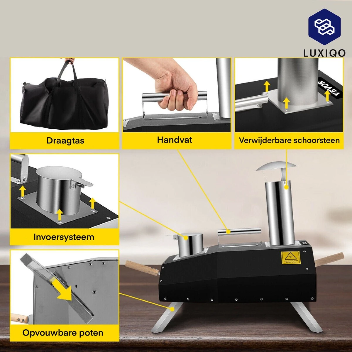 Vevor® Pizza Oven - Professionele Pizza Oven - Buitenkeuken - Pizza Gourmet - Barbecue - RVS - Tot 600°C - met Draagtas Vevor® Pizza Oven - Professionele Pizza Oven - Buitenkeuken - Pizza Gourmet - Barbecue - RVS - Tot 600°C - Met Draagtas -Barbecue Series Winkel 1200x1200 806