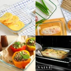 VAIVE 3-delige Ovenschaal Set - Rechthoekig - Glas -Barbecue Series Winkel 1200x1200 855