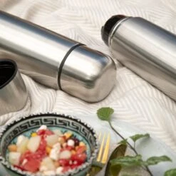 BUUF™️ Thermosfles 1 Liter - Isoleerfles - Thermosbeker - 24u/koud, 8u/warm - RVS - Zilver -Barbecue Series Winkel 1200x1200 955