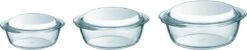 Pyrex Optimum Ovenschalenset 1,4 L - 2,1 L - 3 L - 21 X 18 X 8 Cm - 24 X 20 X 10 Cm - 27 X 23 X 11 Cm -Barbecue Series Winkel 1200x241