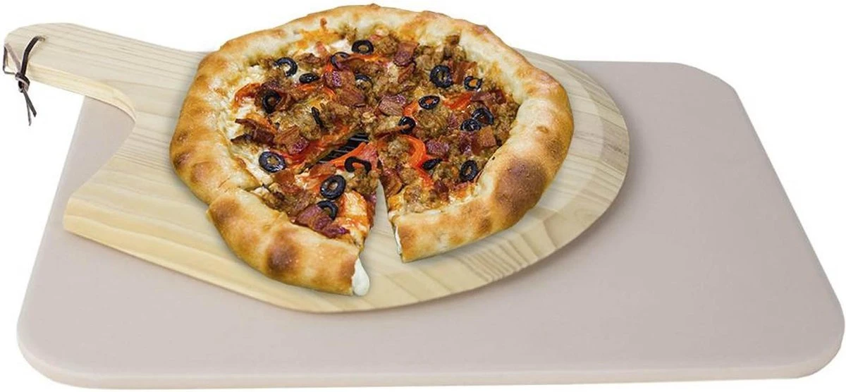 Buxibo 2in1 Pizzasteen - Voor BBQ & Oven - Inclusief Serveer Plank - Pizzabord/Pizzaplank - 30.5 x 38.1 x 1.4 cm Buxibo 2in1 Pizzasteen - Voor BBQ & Oven - Inclusief Serveer Plank - Pizzabord/Pizzaplank - 30.5 X 38.1 X 1.4 Cm -Barbecue Series Winkel