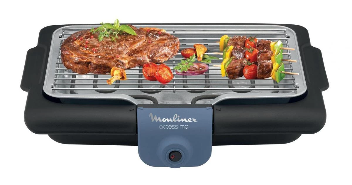 Moulinex BG134812 Barbecue Tafelblad Electrisch 2100W Zwart, Blauw, Zilver barbecue Moulinex BG134812 Barbecue Tafelblad Electrisch 2100W Zwart, Blauw, Zilver Barbecue -Barbecue Series Winkel
