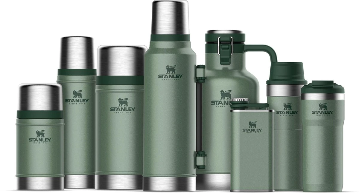 Stanley The Legendary Classic Bottle 0,75L - thermosfles - Hammertone Green Stanley The Legendary Classic Bottle 0,75L - Thermosfles - Hammertone Green -Barbecue Series Winkel 1200x647 1