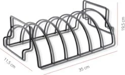 PROKING Sparerib Barbecue Rek – BBQ Accessoires – Inclusief Sparerib Recept – Anti-aanbak Lag – 35 X 19.5 X 11.5 CM -Barbecue Series Winkel 1200x725