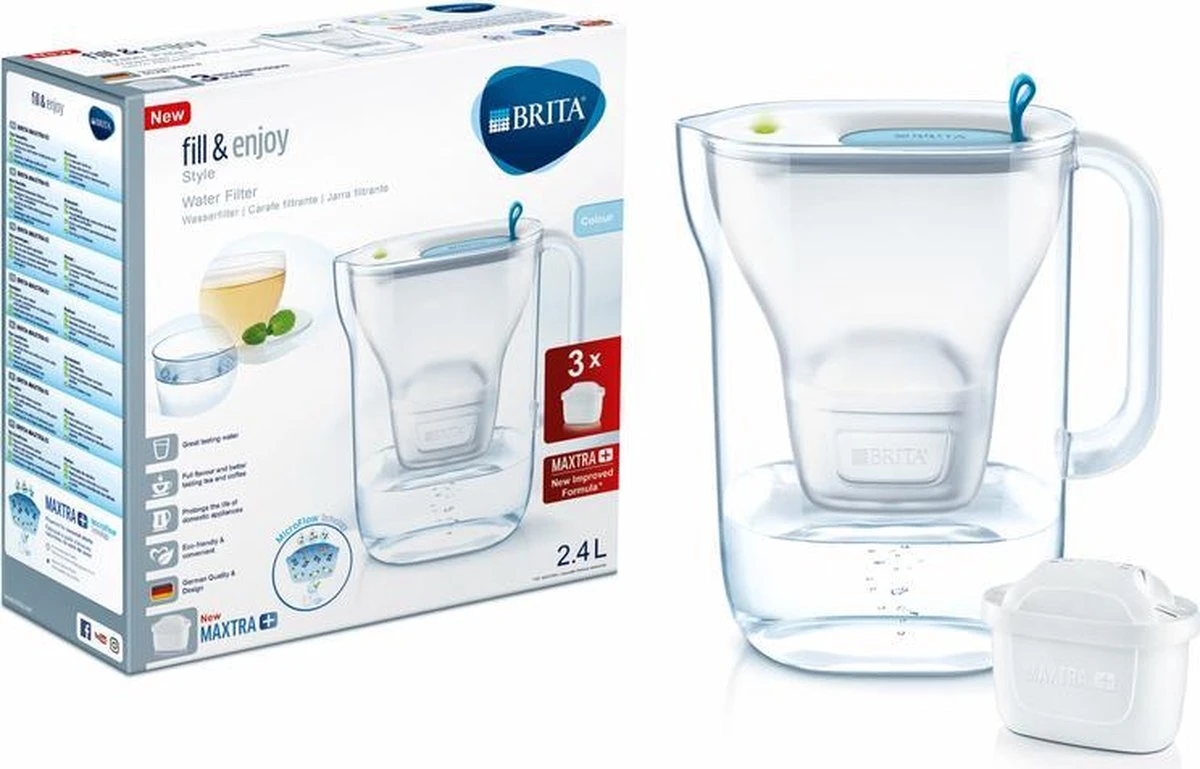 BRITA - Waterfilterkan Style Cool - Blauw - 2,4L + 3 MAXTRA+ Waterfilterpatronen BRITA - Waterfilterkan Style Cool - Blauw - 2,4L + 3 MAXTRA+ Waterfilterpatronen -Barbecue Series Winkel 1200x769 2