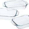 Pyrex Optimum Ovenschalenset 2,1 L - 2,9 L - 3,8 L - 31 X 20 X 6 Cm - 35 X 32 X 6 Cm - 39 X 28 X 7 Cm