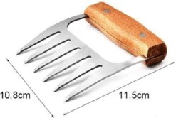 GrillX Luxe Vleesklauwen - Houten Handvat - RVS Meat Claws - Vleesshredder - Pulled Pork, Chicken - BBQ Accesoires -Barbecue Series Winkel 1200x806