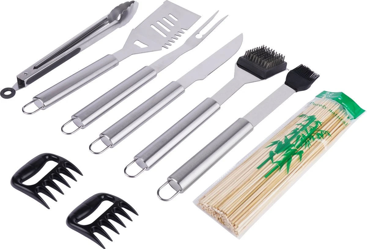 BBQ Accesoires Set Gereedschap Tang Borstel Barbecue Kookgerei - 10 delig BBQ Accesoires Set Gereedschap Tang Borstel Barbecue Kookgerei - 10 Delig -Barbecue Series Winkel 1200x813 1