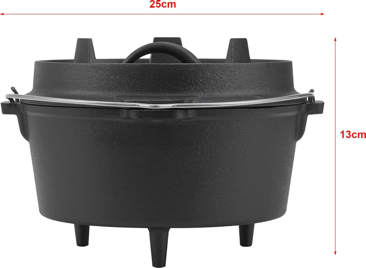 Dutch Oven Enkhuizen met deksel gietijzer zwart 4,2 L Dutch Oven Enkhuizen Met Deksel Gietijzer Zwart 4,2 L -Barbecue Series Winkel 1200x877 1