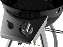 Accente Outdoor Gas BBQ - ø 45 Cm- Inclusief Grillplaat & Gasslang - Zwart -Barbecue Series Winkel 1200x883