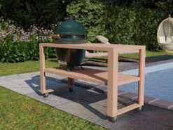 BBQ Tafel - Geschikt Voor Big Green Large/Bastard Large/Bastard Large Urban/Yakiniku 19 Inch/Monolith Large - Eikenhout - 87 Cm -Barbecue Series Winkel 1200x900 19