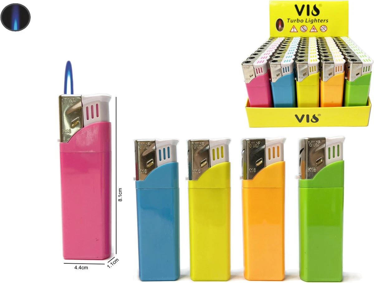 Stormaanstekers Turbo aanstekers neon kleur - merk Unilite Vio - tray van 50 stuks - navulbaar. Stormaanstekers Turbo Aanstekers Neon Kleur - Merk Unilite Vio - Tray Van 50 Stuks - Navulbaar. -Barbecue Series Winkel