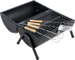 MaxxGarden BBQ - Houtskool Barbecue - Smoker Barbecue - Grilloppervlak (LxB) 38 X 52 Cm - Met Dubbel Grill Vlak - Zwart -Barbecue Series Winkel 1200x954
