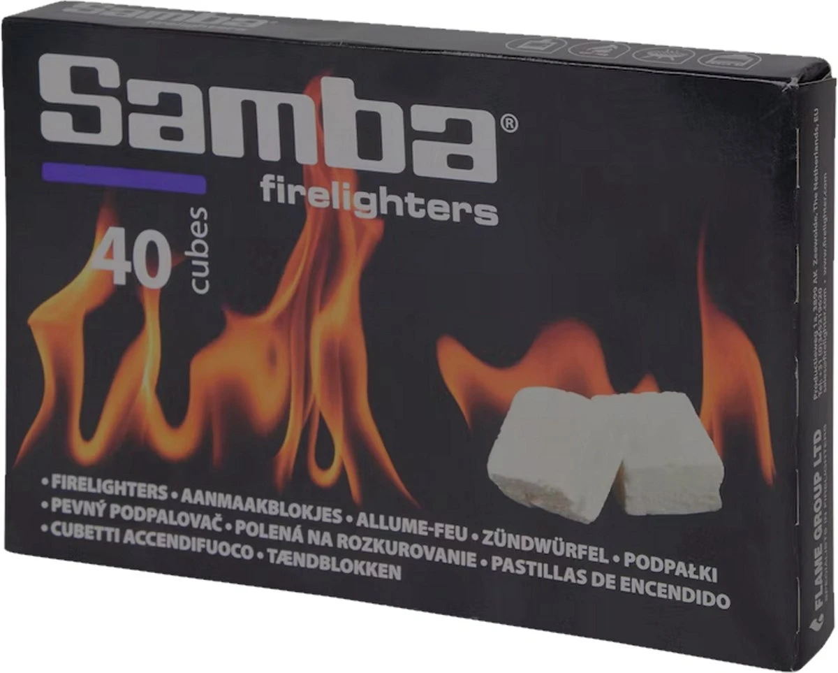 samba Aanmaakblokjes Wit - 40 Stuks Samba Aanmaakblokjes Wit - 40 Stuks -Barbecue Series Winkel