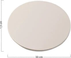 MaxxHome Pizzasteen - BBQ Steen - Pizzasteen Voor De Lekkerste Bereiding Van Een Pizza Op Jouw Barbecue Of In De Oven - Pizza Steen Rond - Medium (33 Cm) -Barbecue Series Winkel 1200x986