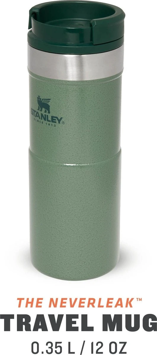 Stanley The NeverLeak™ Travel Mug 0,35L NEW - Thermosfles - Hammertone Green Stanley The NeverLeak™ Travel Mug 0,35L NEW - Thermosfles - Hammertone Green -Barbecue Series Winkel