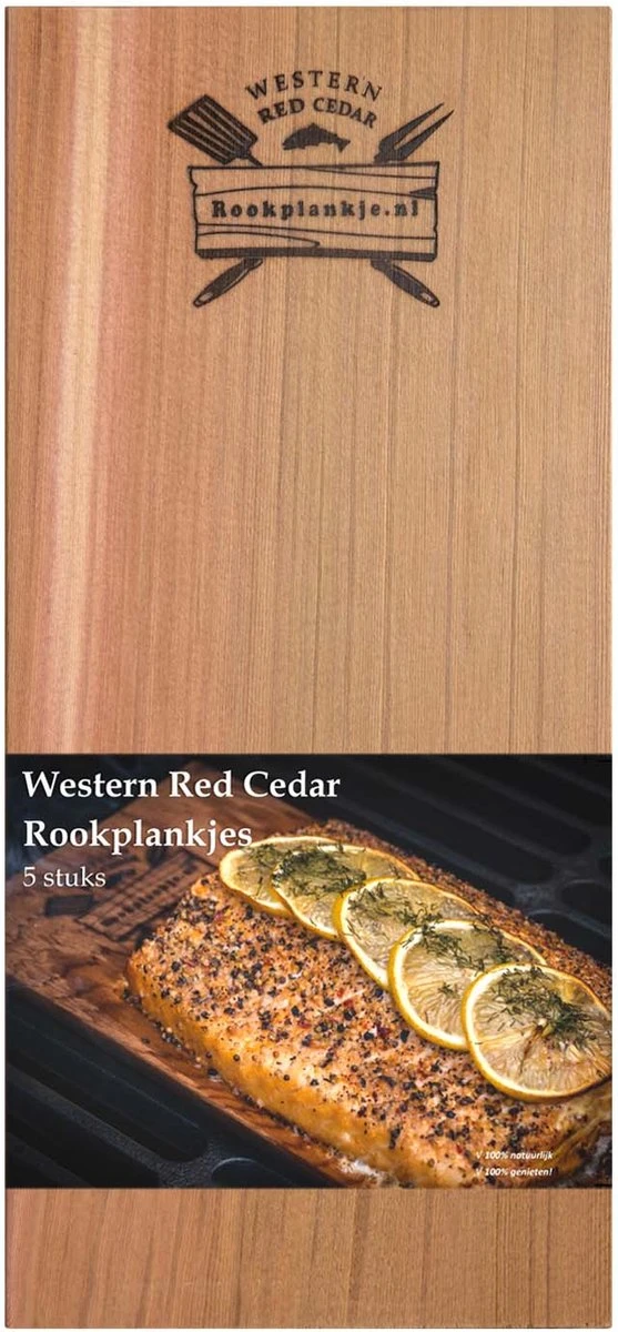 Rookplank Western Red Cedar - 5 stuks - Rookhout Merkloos Rookplank Western Red Cedar - 5 Stuks - Rookhout -Barbecue Series Winkel