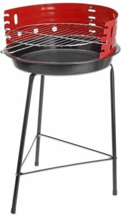 Houtskoolbarbecue Ø33 Cm | Verstelbare Grill BBQ | Halfopen | Zwart / Rood -Barbecue Series Winkel 676x1200 1